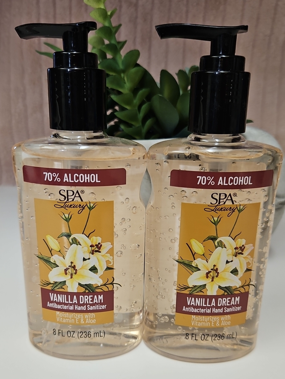 Luxury Spa Vanilla Dream Antibacterial Hand Sanitizer 2-PC